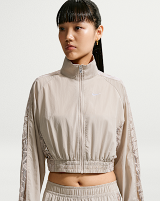 Nike Sportswear Women's Cropped Lace Tracksuit Jacket. Nike ID